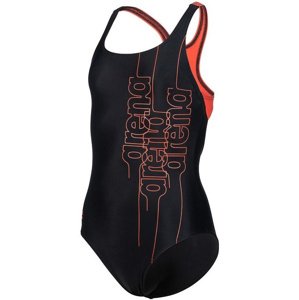 Arena girls swimsuit swim pro back graphic black/floreale 140cm
