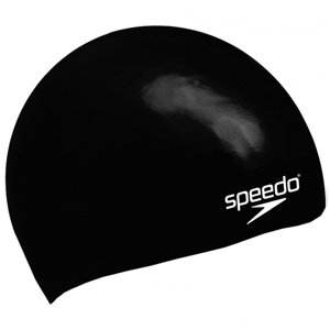 Speedo plain moulded silicone junior cap čierna