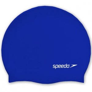 Speedo plain flat silicone junior modrá