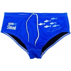 Pánske plavky borntoswim sharks brief blue xxl