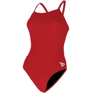 Dámske plavky michael phelps solid mid back red/white 26