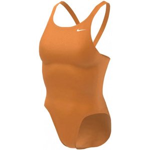 Nike hydrastrong solid fastback one piece bright citrus 32